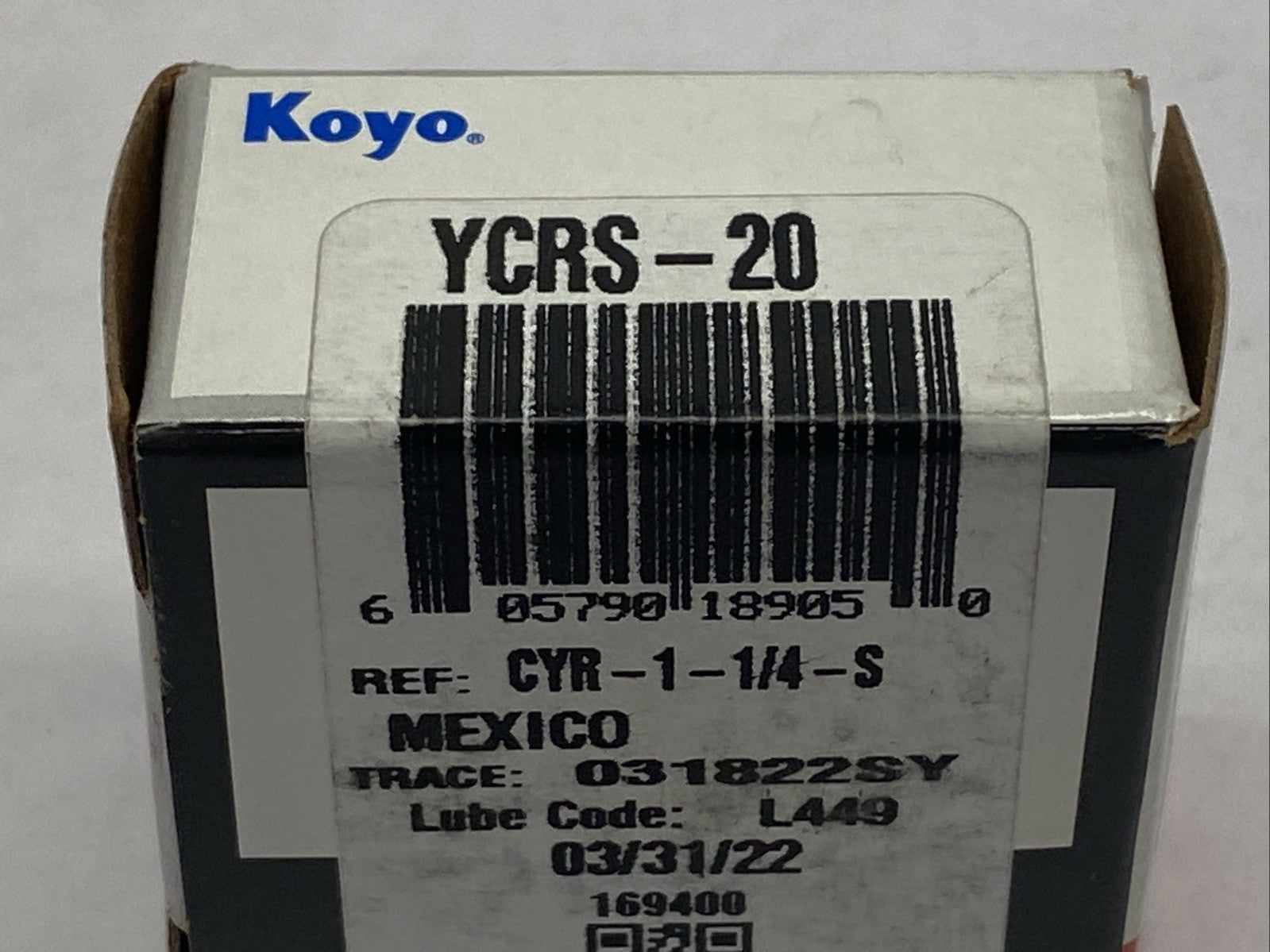 Koyo YCRS-20 Needle Roller Cam Follower 3/4" Width 1-1/4" OD 3/8" ID - Maverick Industrial Sales