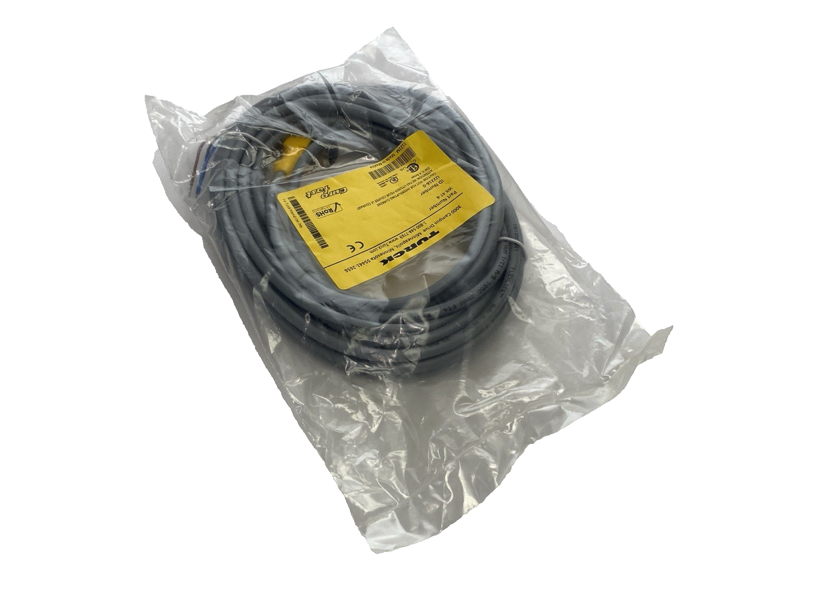 Turck WK 4T-6 Single-Ended Cordset Right-Angle Female Connector M12 U2216-0 - Maverick Industrial Sales