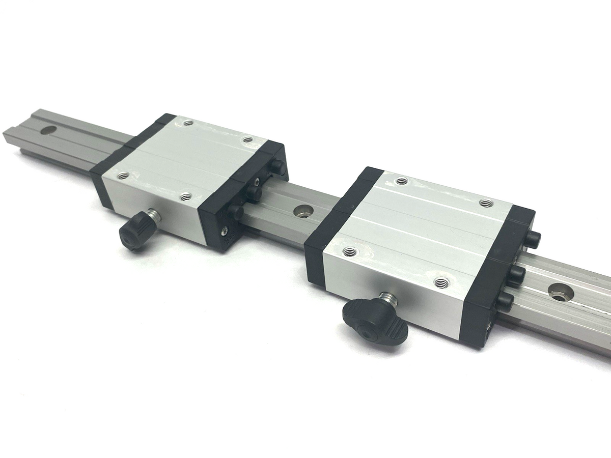 igus TW-01-20-HKA drylin® T Standard Carriage 2x with Hand Clamp, 16-1/8" Rail - Maverick Industrial Sales