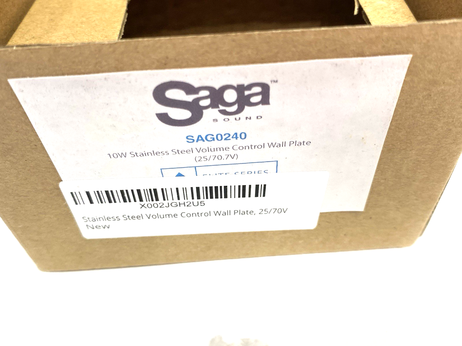 SAG0240 | Saga Elite Stainless Steel Volume Control Wall Plate (10W, 25 & 70V) - New – Open box - Maverick Industrial Sales