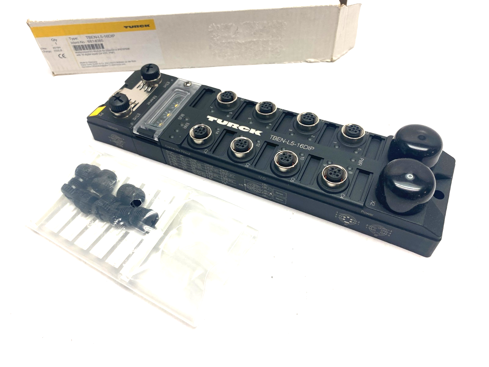 Turck TBEN-L5-16DIP Compact Multiprotocol I/O Module for Ethernet, 6814085 - Maverick Industrial Sales