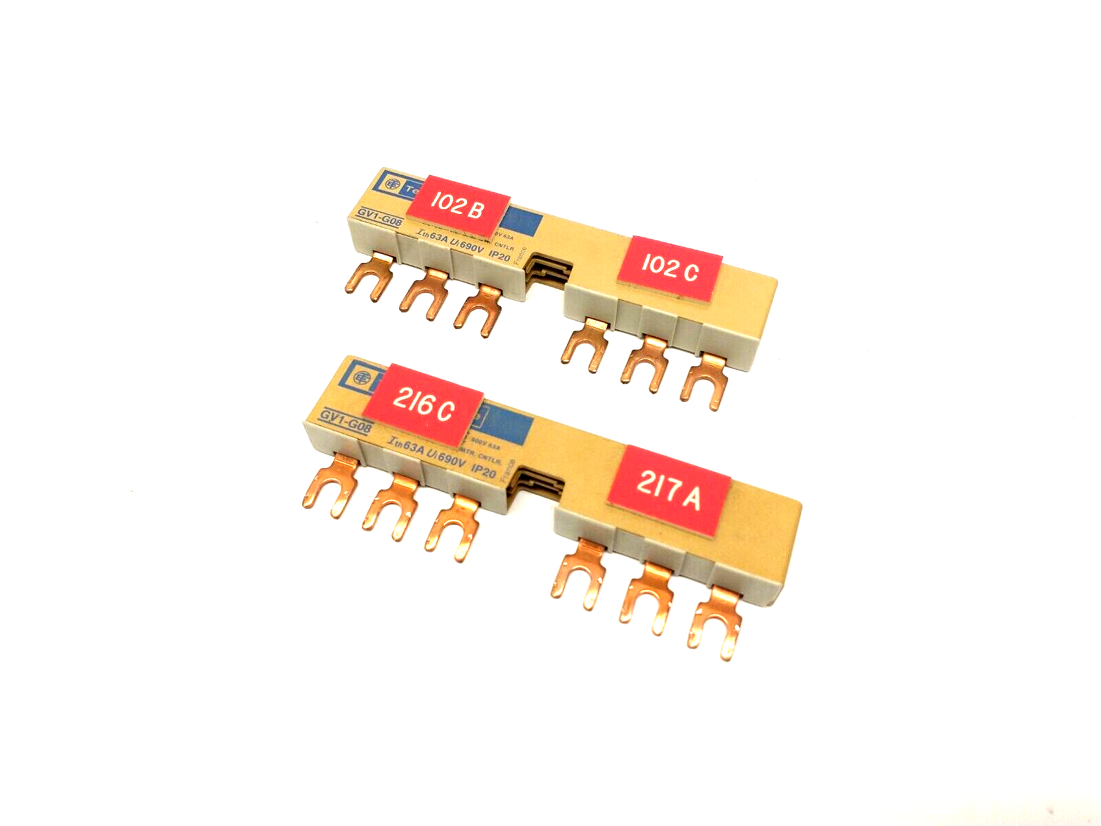 Telemecanique GV1-G08 Busbar 63A LOT OF 2 - Maverick Industrial Sales