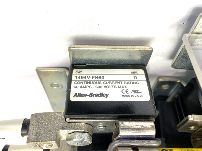 Allen Bradley 1494V-DS30 Ser. D Disconnect Switch w/ 1494V-FS30 w/ Fuse Cover - Maverick Industrial Sales