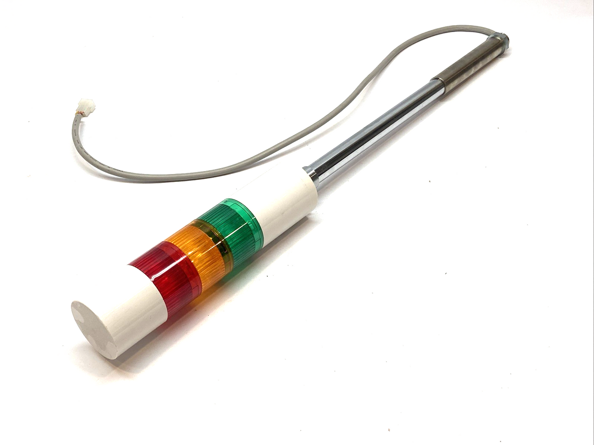LR6-_02PJB | Patlite Signal Tower Light 3-Tier Green, Amber, Red 24VDC 6.6W 0.25A - Used - Maverick Industrial Sales