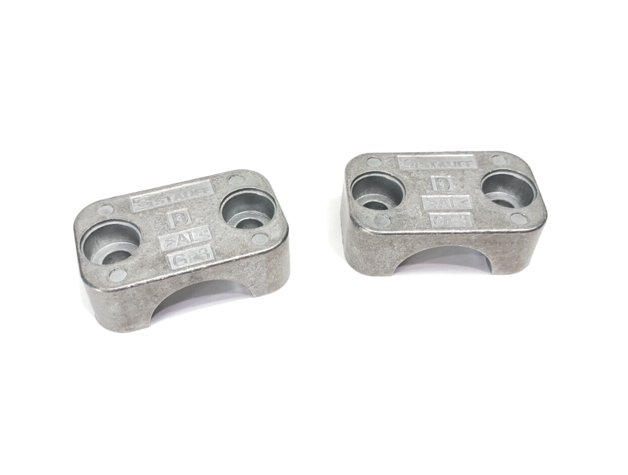 Stauff 325-AL GR.3 Clamp Body Set, Size 3 25mm Diameter Bore, SET OF 2 - Maverick Industrial Sales