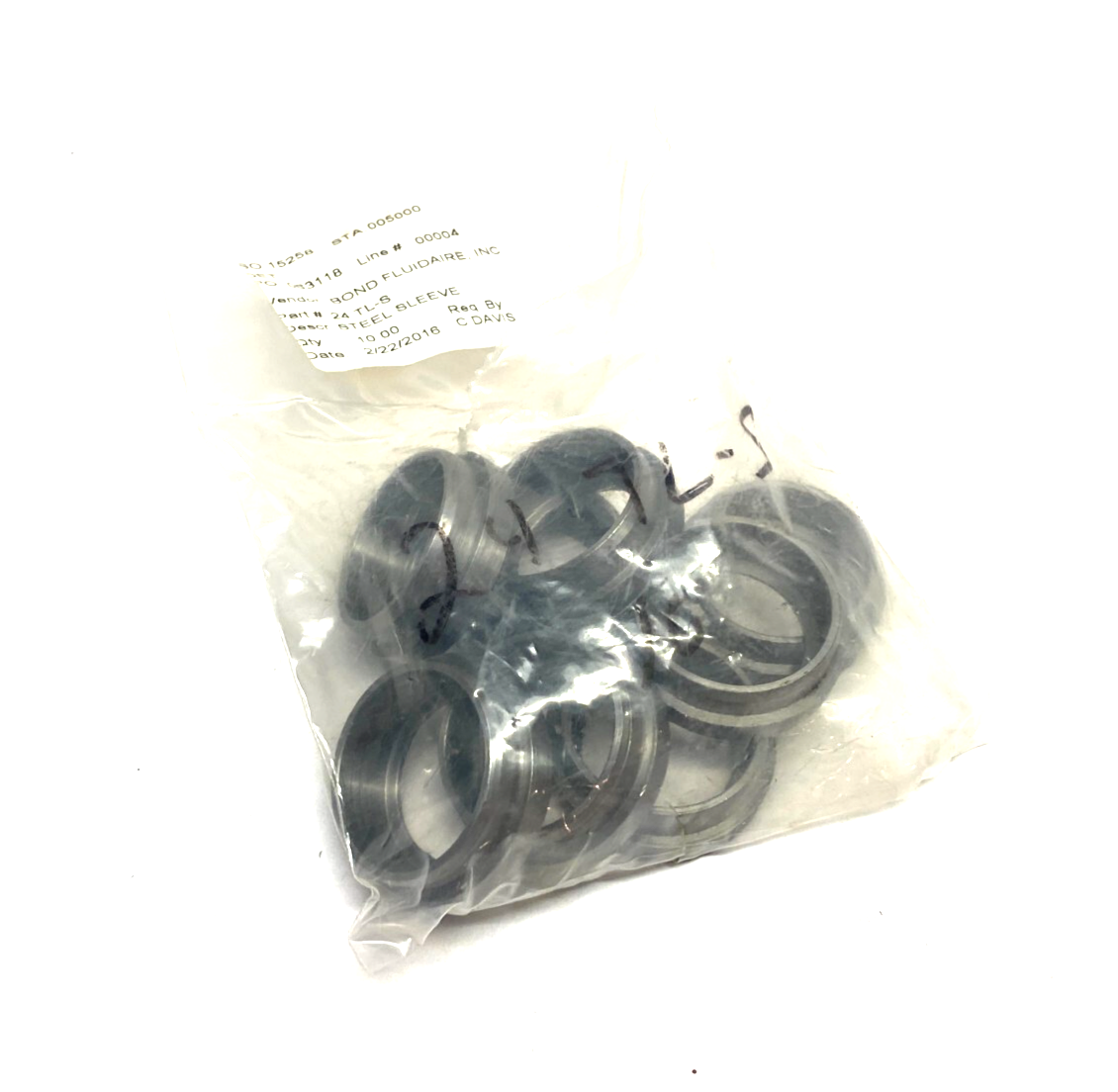 Parker 24 TL-S Seal-Lok ORFS Sleeve for Locknut LOT OF 8 - Maverick Industrial Sales