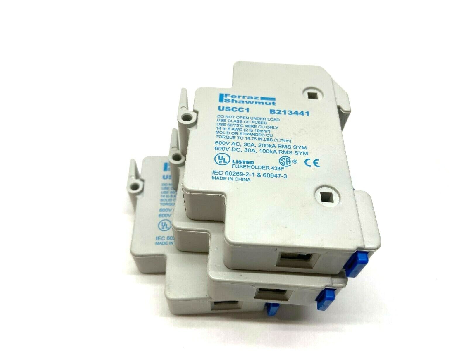 USCC1 | Ferraz Shawmut Ultra Safe Fuse Holder LOT OF 3 - Used - Maverick Industrial Sales