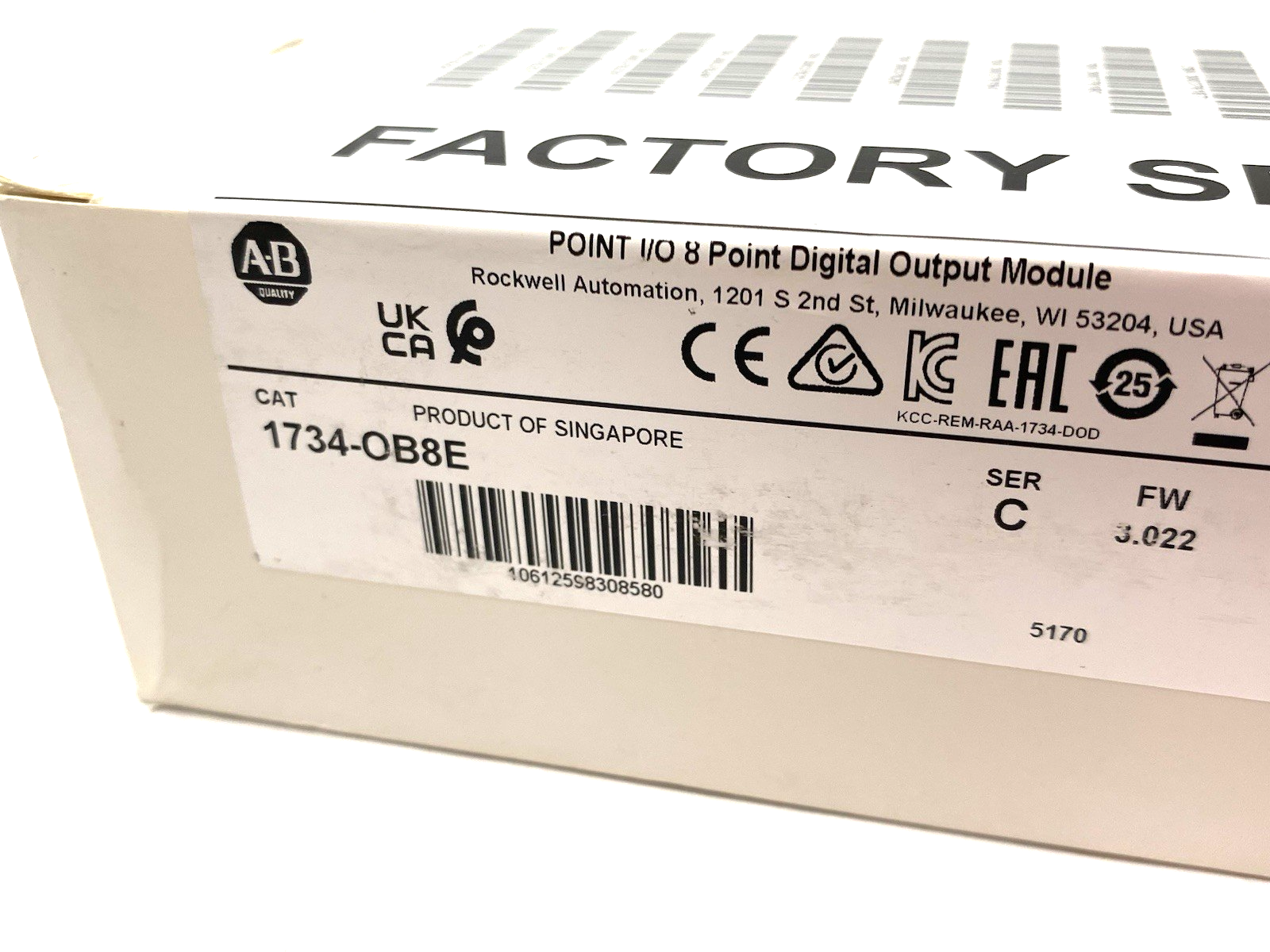 1734-OB8E | Allen Bradley Ser. C POINT I/O 8-Point Digital Output Module BOX OF 10 - New - Maverick Industrial Sales