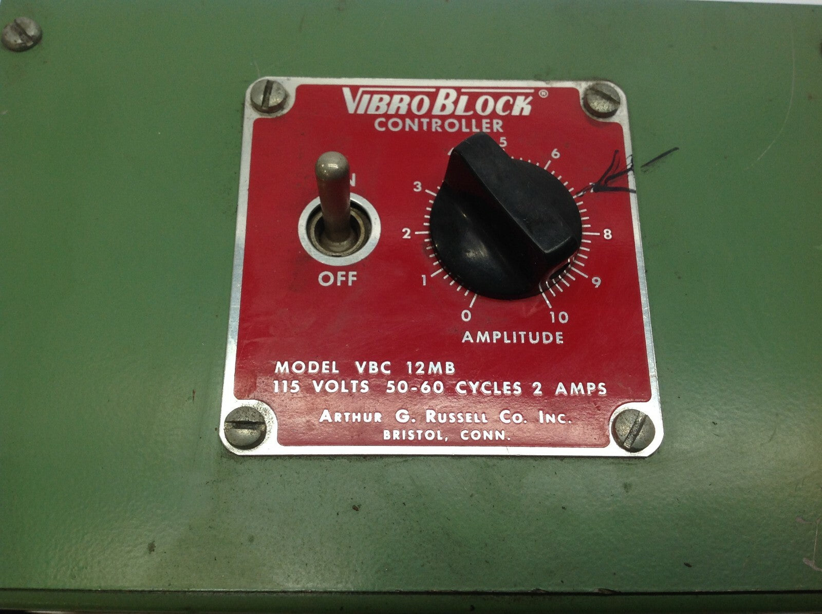Arthur G Russell VBC-12MB Manually Adjustable VibroBlock Controller - Maverick Industrial Sales