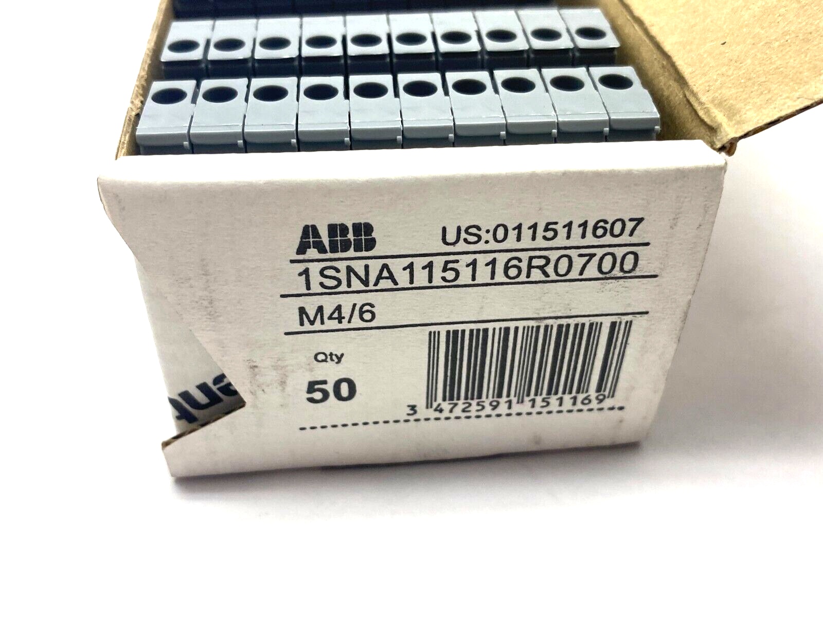 ABB Entrelec 1SNA115116R0700 Feed-Through Modular Terminal Block Gray BOX OF 50 - Maverick Industrial Sales