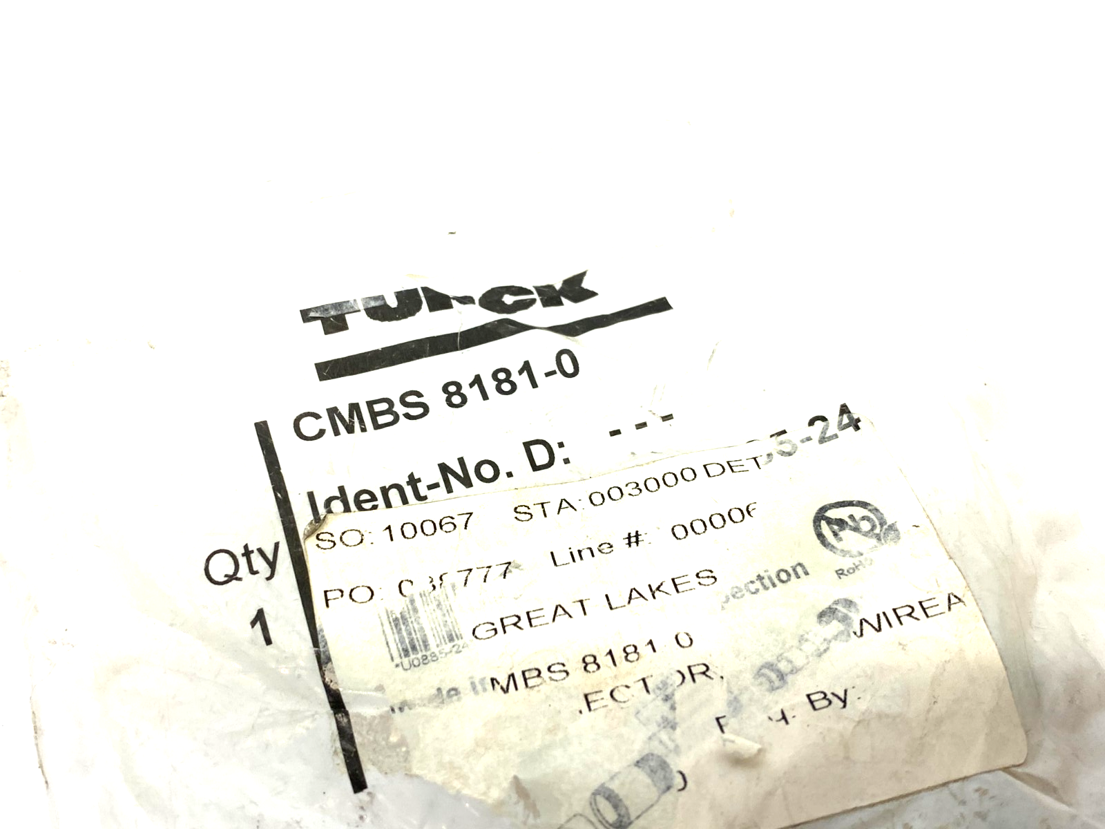 Turck CMBS 8181-0 Eurofast Field Wireable Connector 8-Pin Male M12 U0885-24 - Maverick Industrial Sales