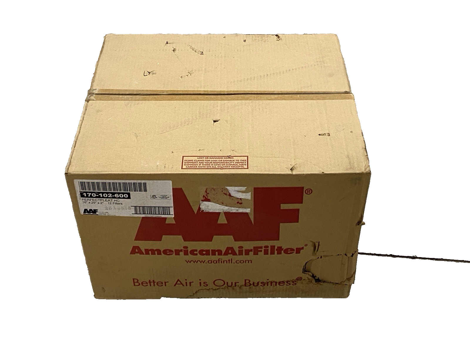 170-102-600 | AAF Flanders Perfect Pleat HC Filters 16" x 25" x 2" LOT OF 12 - Open box - Maverick Industrial Sales