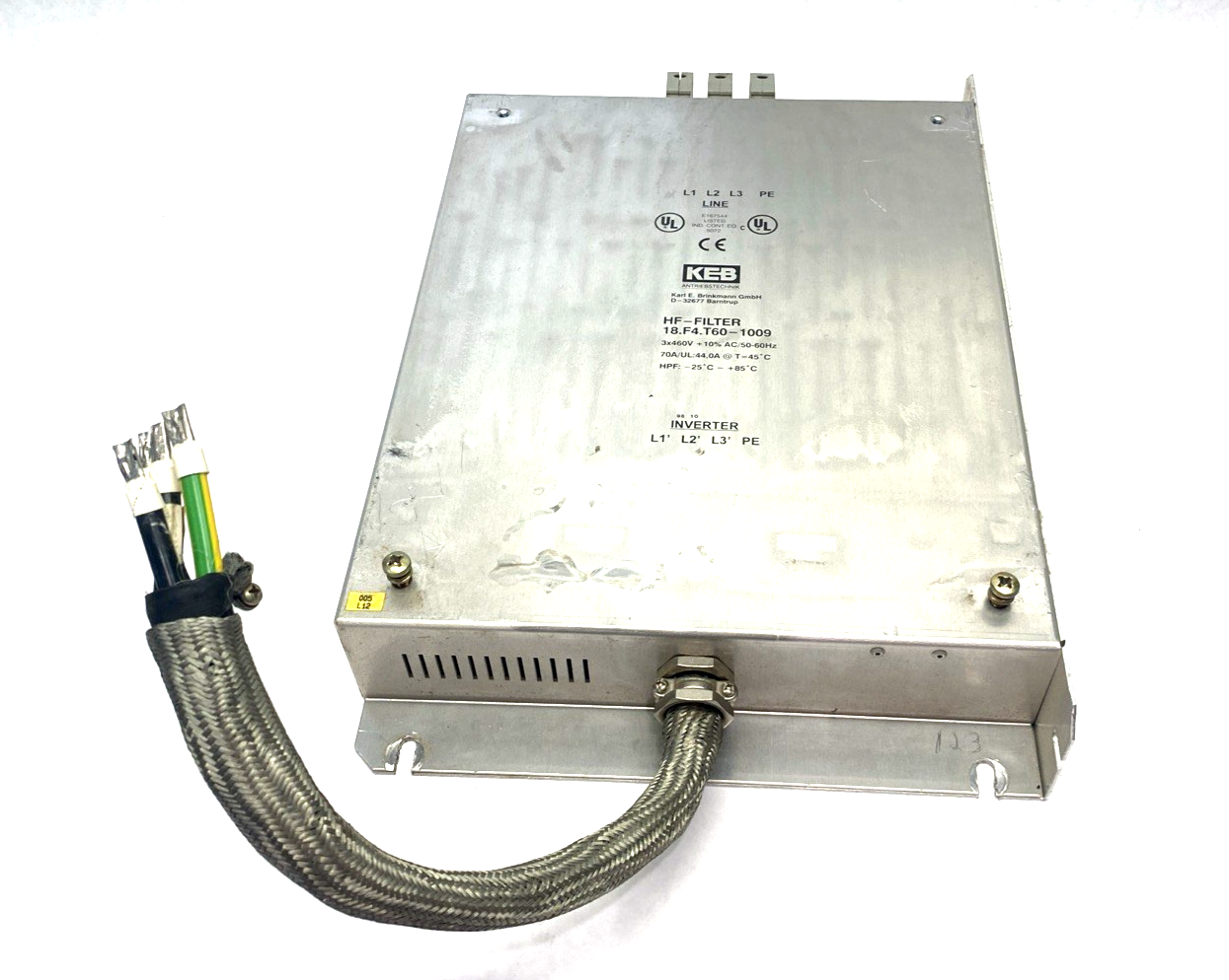 KEB 18.F4.T60-1009 HF-Filter 3x460V 70A - Maverick Industrial Sales