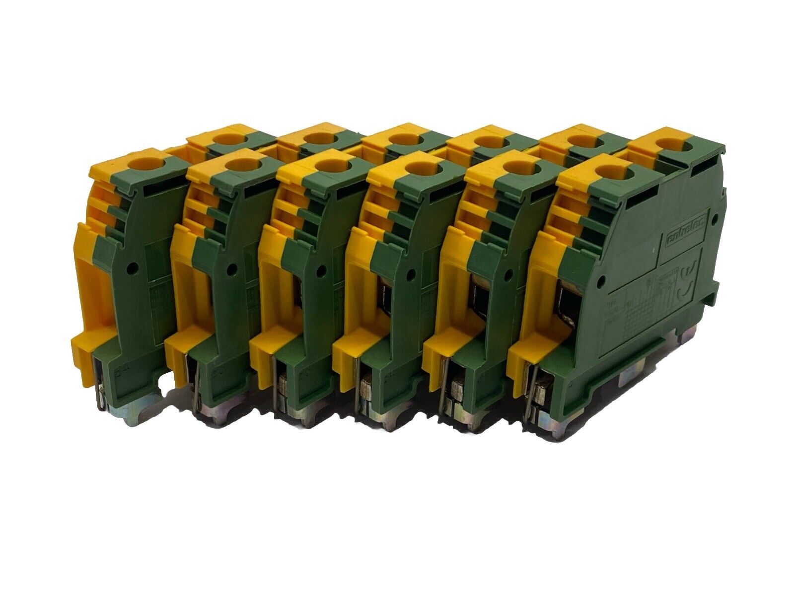 Entrelec 1SNA165130R2300 Ground Terminal Block Green/Yellow M16/12.P LOT OF 6 - Maverick Industrial Sales
