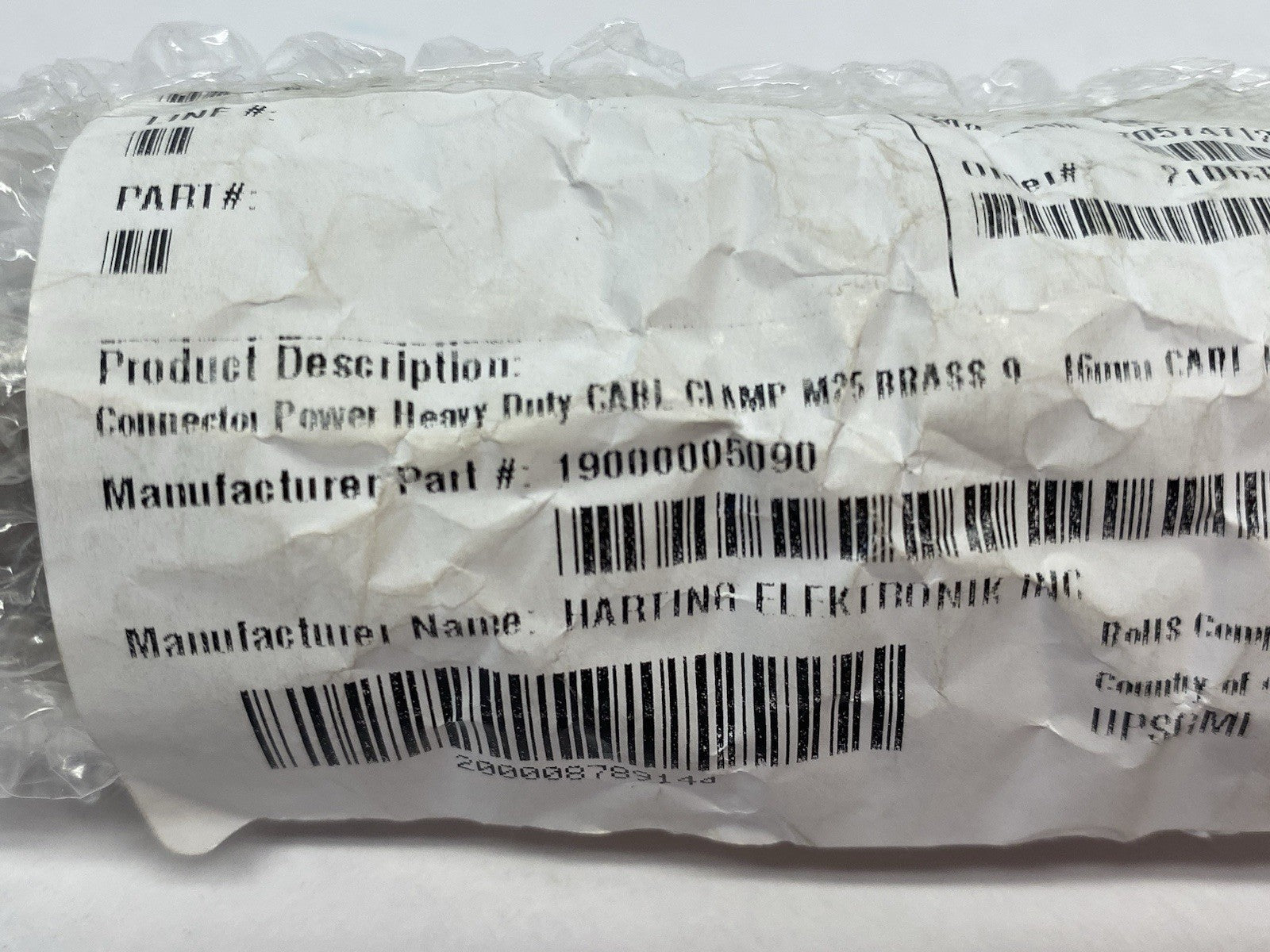 19000005090 | Harting Cable Gland Han CGM-M M25x1,5 D.9-16mm PKG OF 4 - New - Maverick Industrial Sales