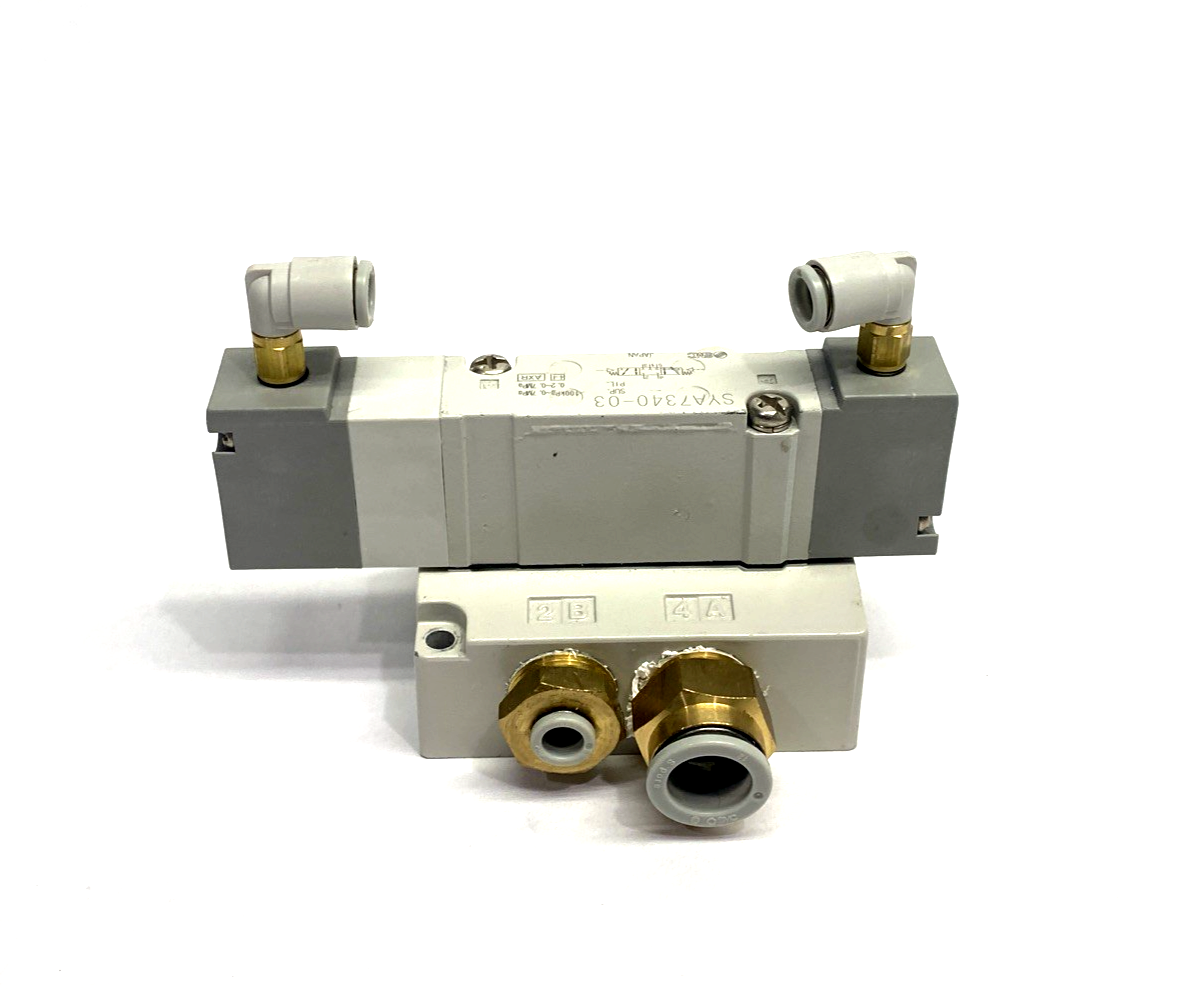 SMC SYA7340-03 Air Pilot Valve & Base 3/8" NPT - Maverick Industrial Sales