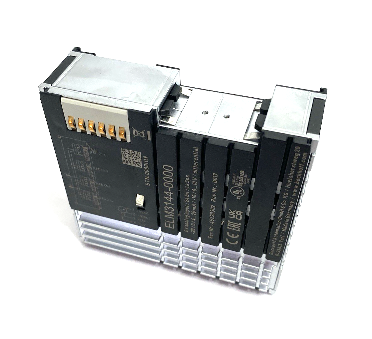 ELM3144-0000 | Beckhoff Multi-Function EtherCAT Terminal, 4-Channel Analog Input - Used - Maverick Industrial Sales
