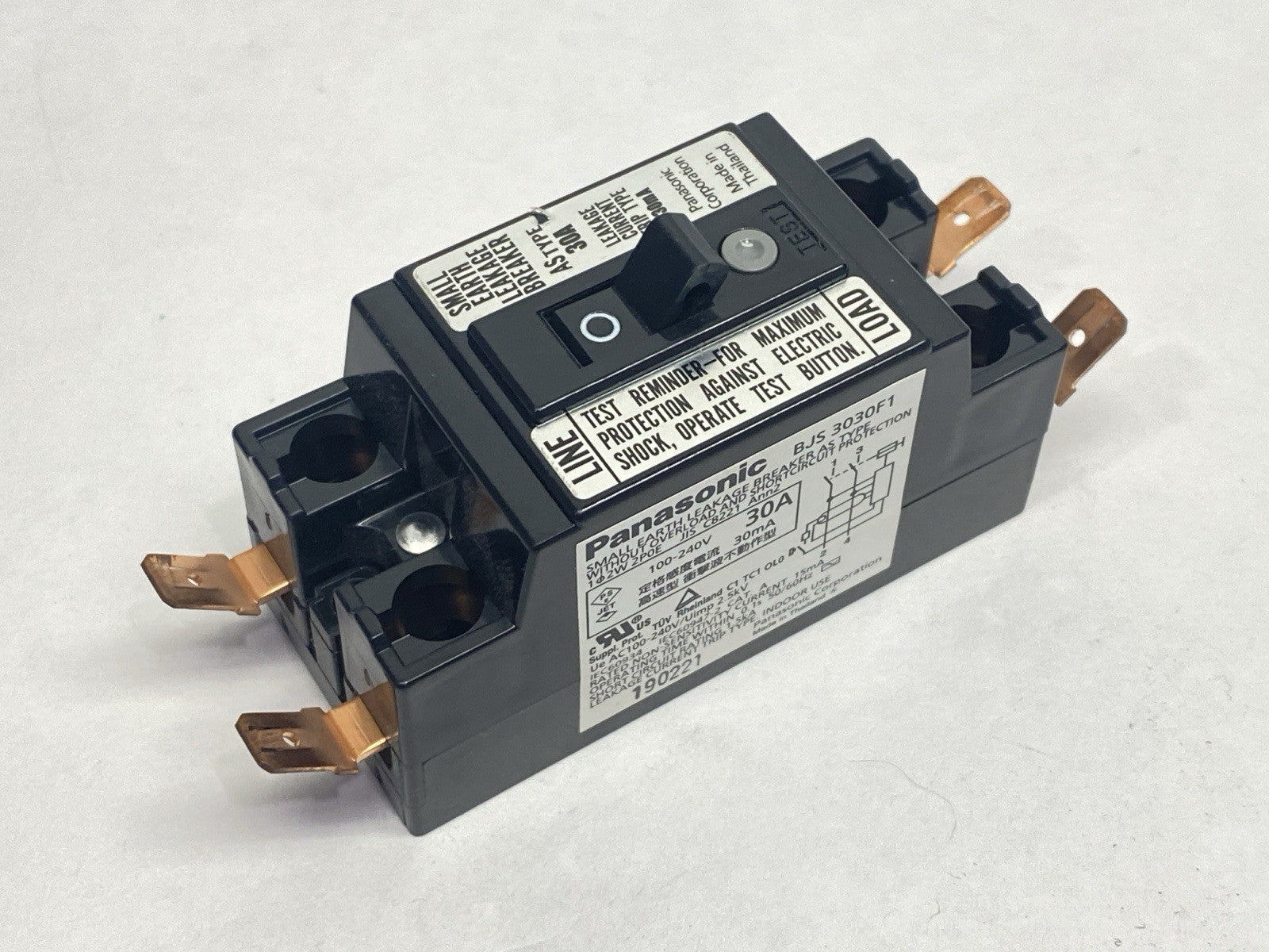 BJS 3030F1 | Panasonic Earth Leakage Circuit Breaker 30A 100-240V - Used - Maverick Industrial Sales