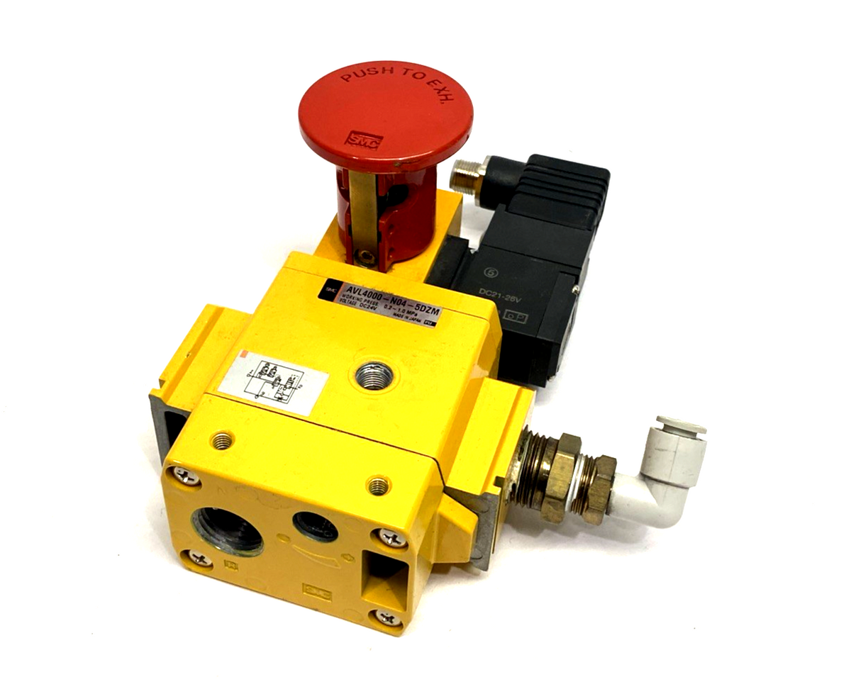SMC AVL4000-N04-5DZM Pneumatic Soft Start Lock-Out Valve 1/2" NPT 24VDC - Maverick Industrial Sales