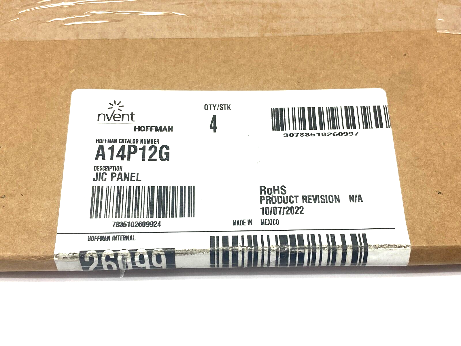 Hoffman A14P12G Interior Enclosure JIC Panel 12.75" x 10.88" Steel PKG OF 4 - Maverick Industrial Sales