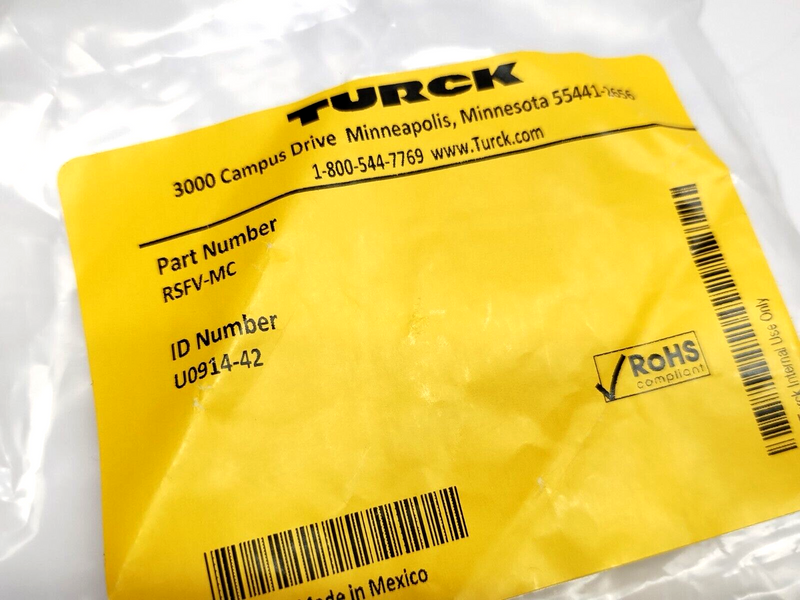 Turck RSFV-MC /8" Minifast Closure Cap, 7/8"-16 UN Male 316SS U0914-42 - Maverick Industrial Sales