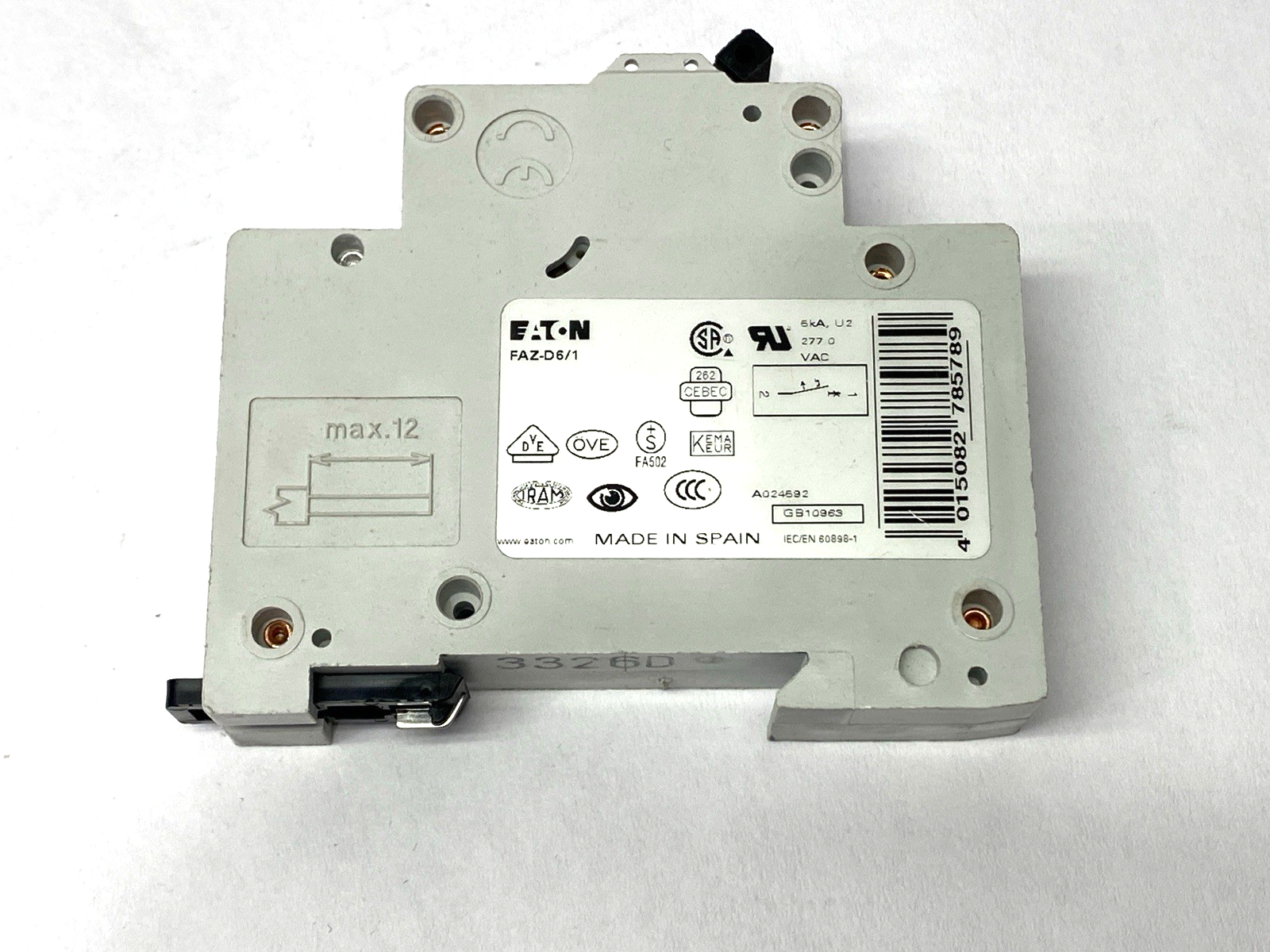 FAZ-D6/1 | Eaton Miniature Circuit Breaker 1 Pole 6A - Used - Maverick Industrial Sales