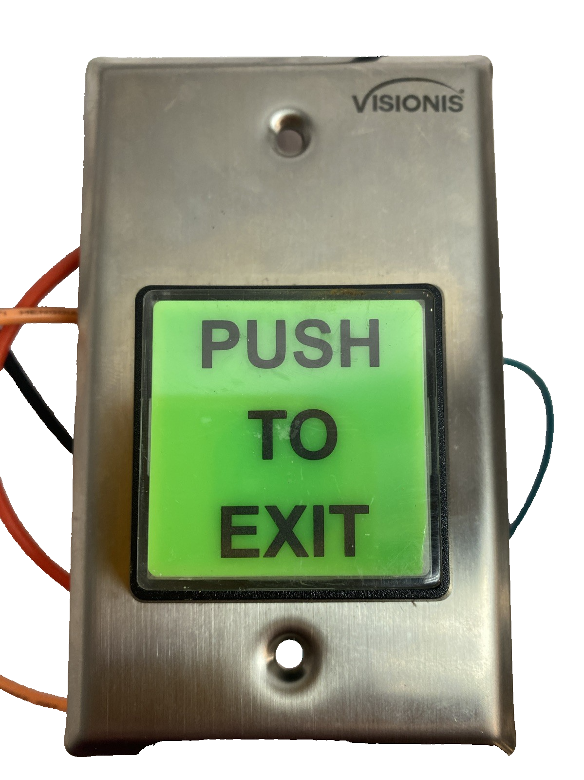 Visionis VIS-7000 Push to Exit Button Green Square - Maverick Industrial Sales