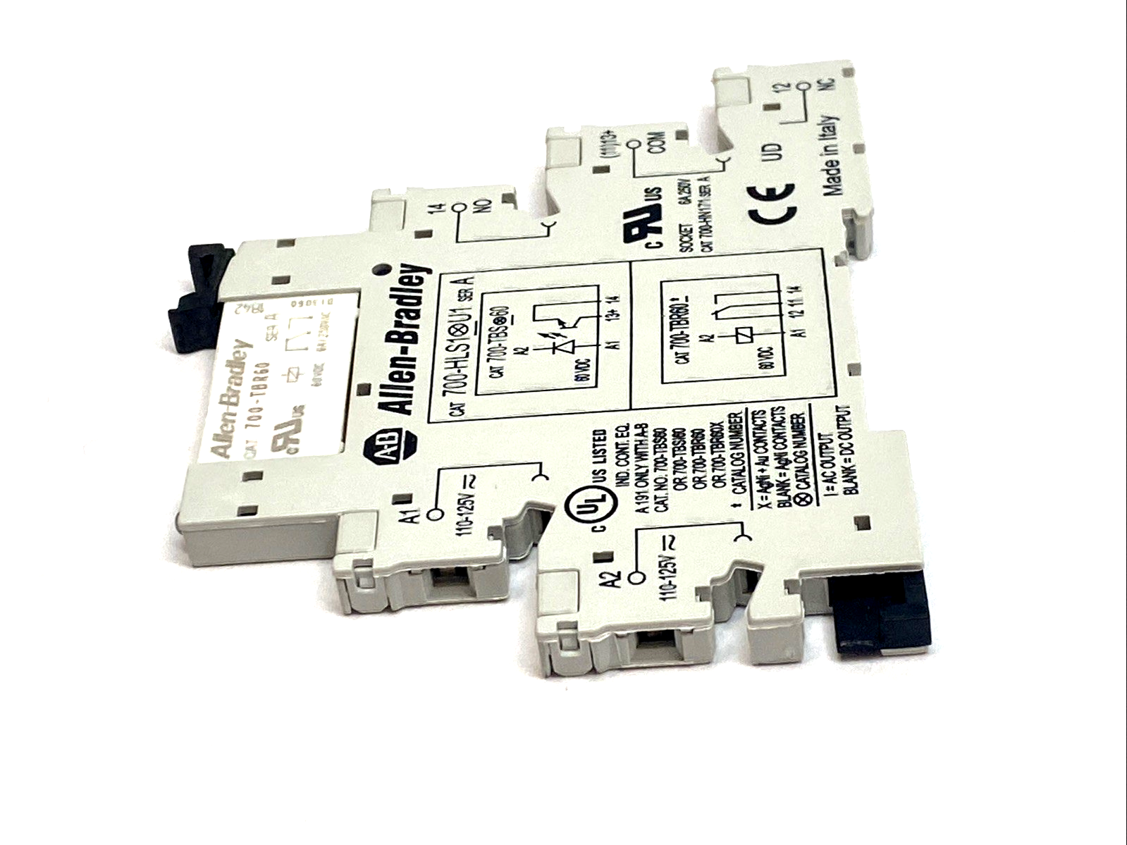 700-HLS1U1 | Allen-Bradley Relay w/ 700-TBR60 Base 1NO 2A 110/125VAC/DC - Used - Maverick Industrial Sales