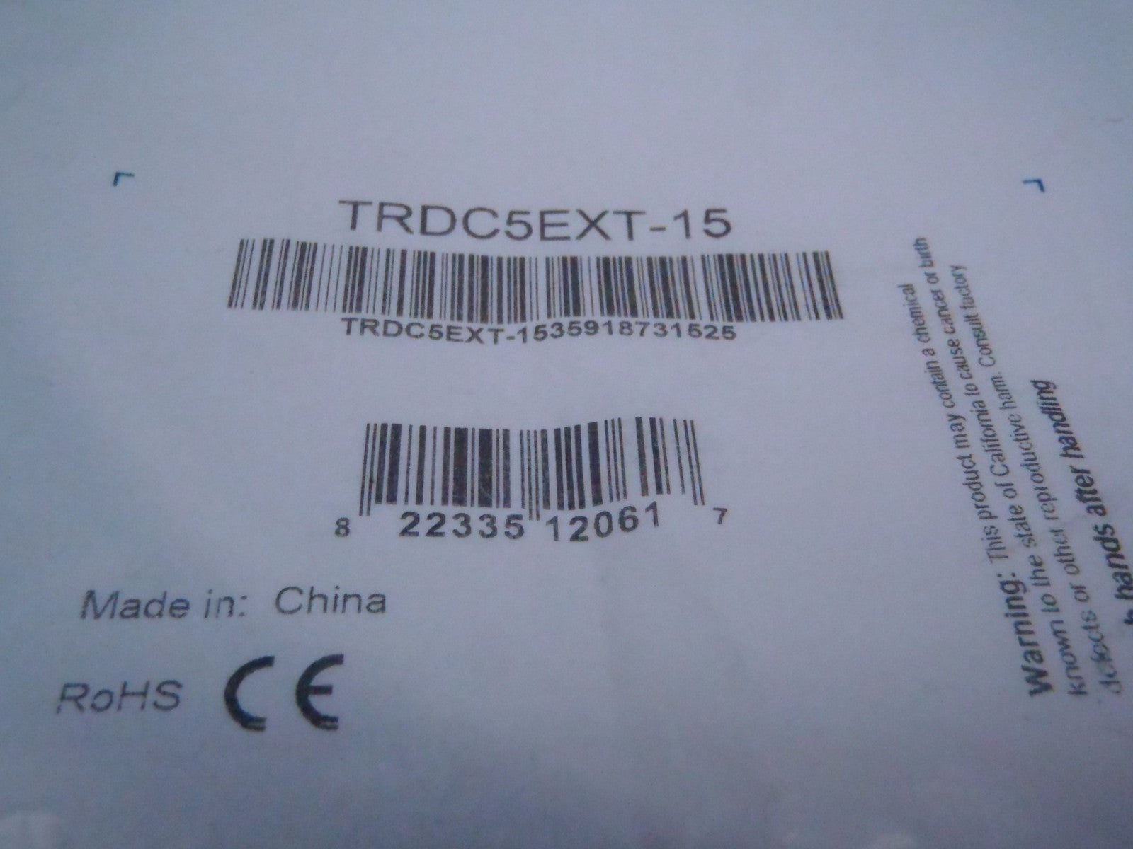 L-COM TRDC5EXT-15 Category 5E Network Extension Cable, 15.0Ft - Maverick Industrial Sales