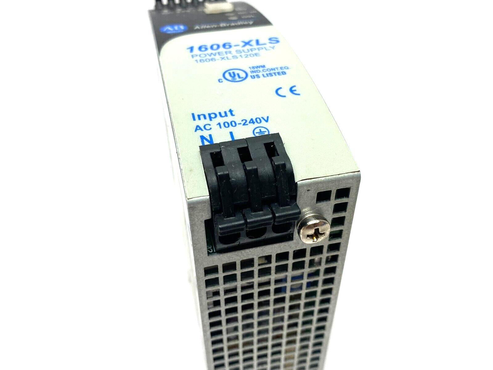 Allen Bradley 1606-XLS120E Ser. A Single Phase Power Supply 24VDC 5A BROKEN CLIP - Maverick Industrial Sales