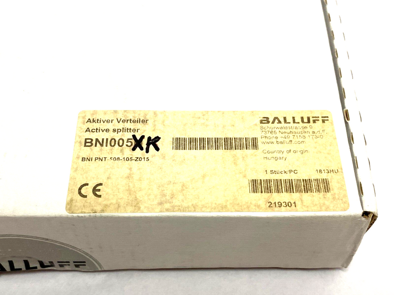 Balluff BNI005K ProfiNet Active Splitter Network Block BNI PNT-305-105-Z015 - Maverick Industrial Sales