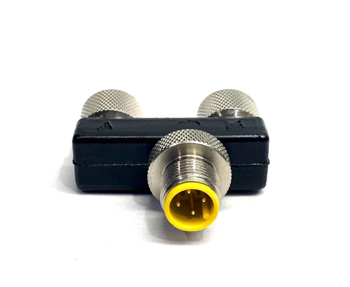 ASBS 2 M12-S2326,ASBS 2-M12-S2326,600000113 | Lumberg ASBS 2 M12-S2326 Splitter Connector 4-Pin M12 Female x2 To 4-Pin Male - New – Open box - Maverick Industrial Sales