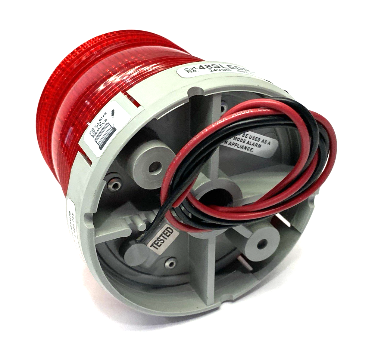 48SLEDR-G1 | Edwards Signaling AdaptaBeacon Steady-on Beacon, Red, 24VDC - Used - Maverick Industrial Sales