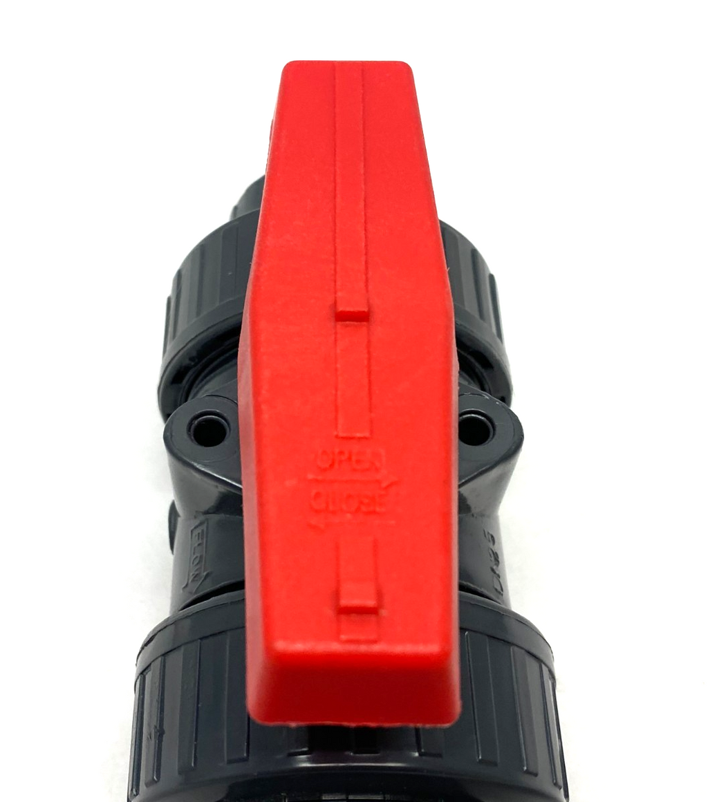 Pvc Double Thread Socket Double Union PVC Ball Valve, PN10, Gray, Threaded to Slip Sockets - Ne