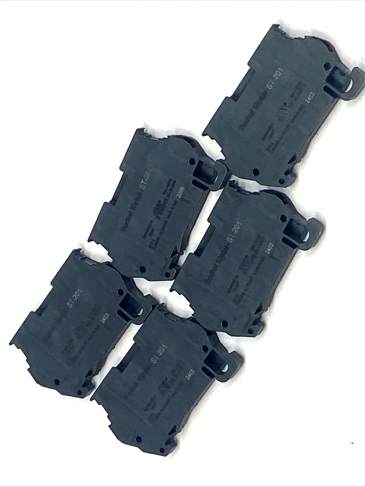 E‑T‑A 10PLUS‑ST‑201 2‑Pos Feed‑Through Terminal Block 6 mm 10A Black LOT OF 5 - Maverick Industrial Sales