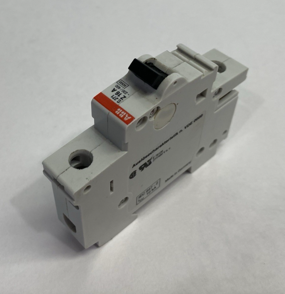 S271 Z 16 A | ABB Miniature Circuit Breaker 1-Pole DIN Rail - Used - Maverick Industrial Sales