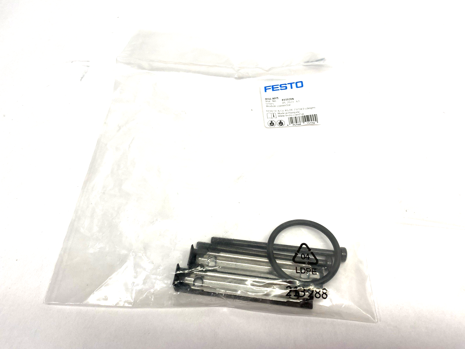 Festo MS6-MV1 Module Connector Bracket Kit 9119204 LOT OF 3 - Maverick Industrial Sales