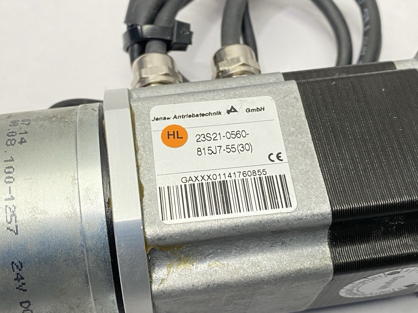 23S21-0560-815J7-55(30) | Jenaer Servo Motor 60VDC w/ 07.14 00.08.100-1257 - Used - Maverick Industrial Sales