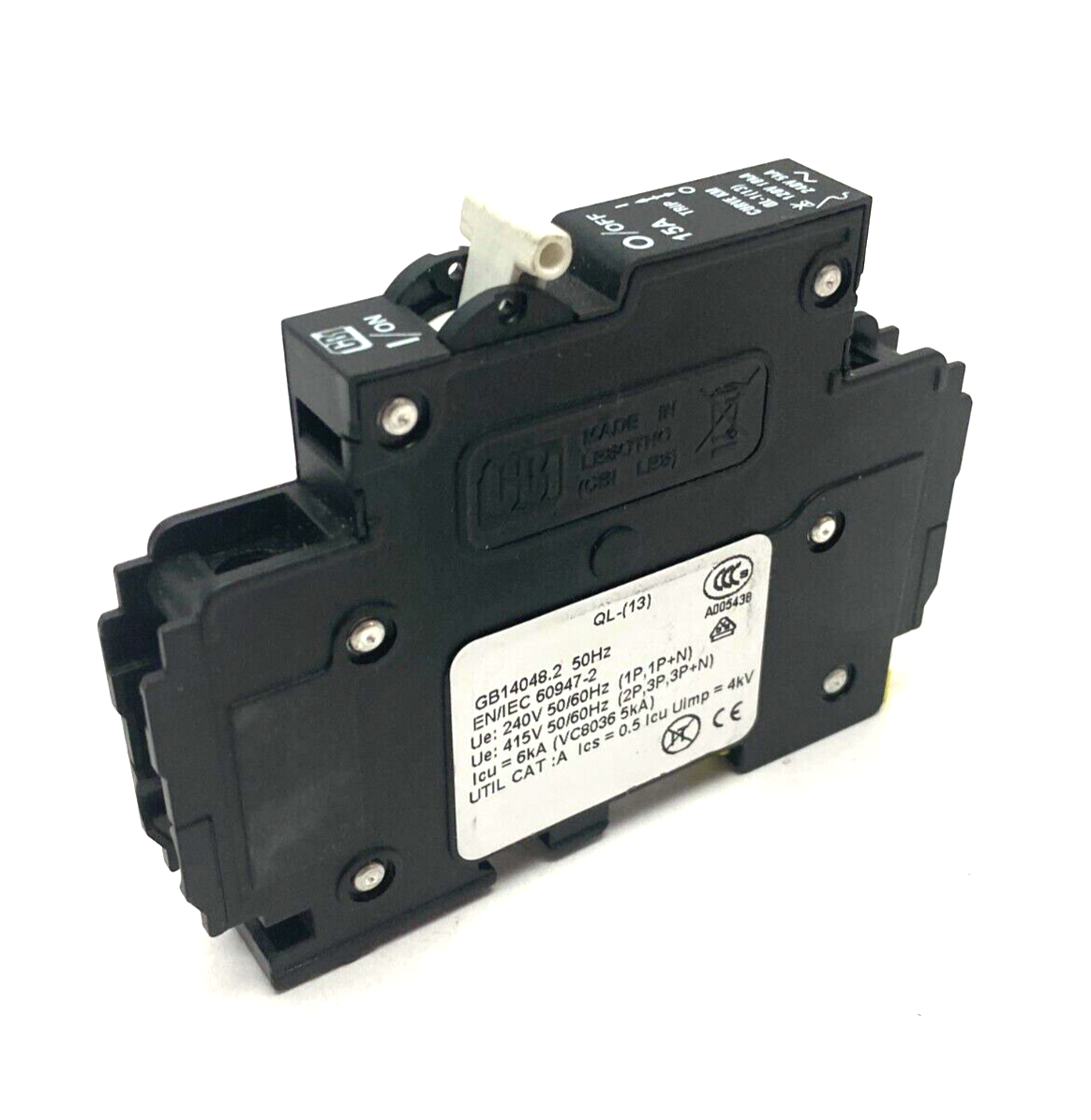 CBI QL18KM15 Circuit Breaker 1-Pole 15A QL-1(13)-DM-KM-15A - Maverick Industrial Sales