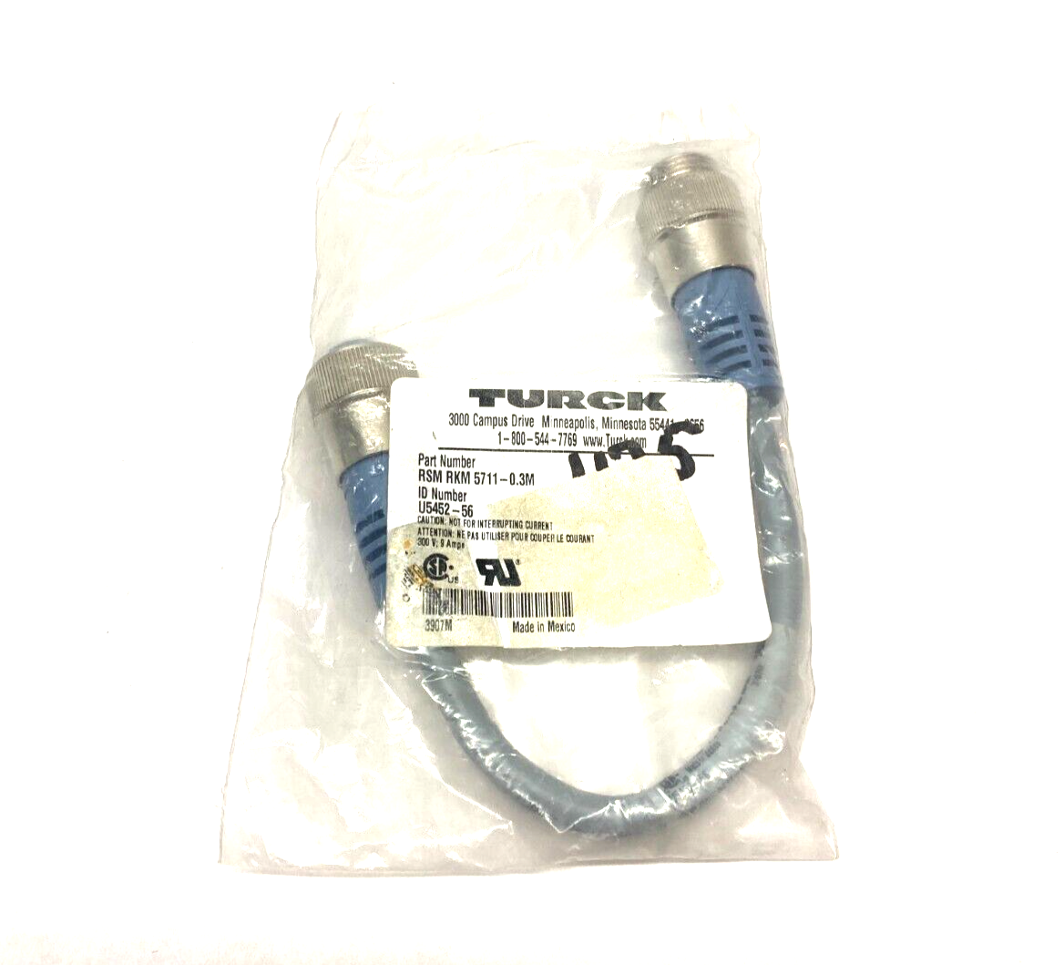 Turck RSM RKM 5711-0.3M DeviceNet Double Ended Cordset U5452-56 - Maverick Industrial Sales