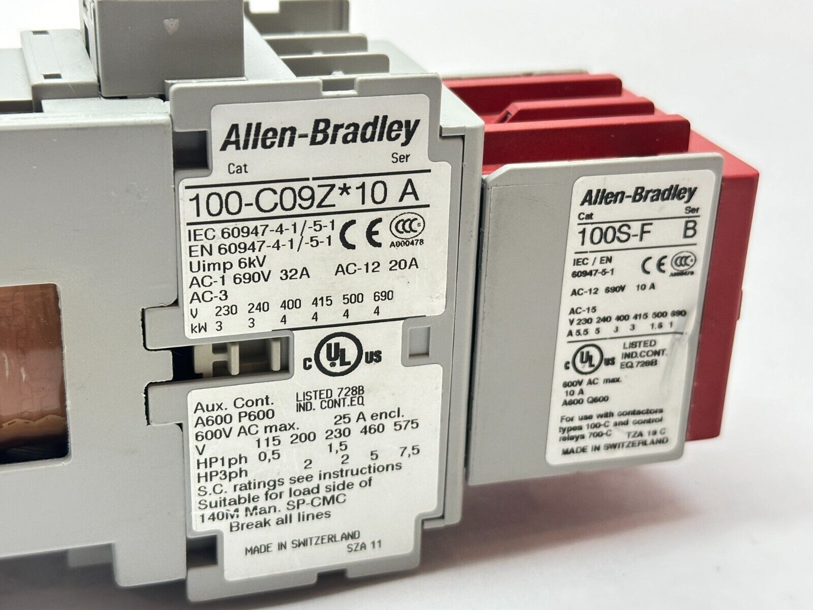 Allen Bradley 100S-C09ZJ14C Ser A Safety Contactor 25A 600V 24VDC Coil - Maverick Industrial Sales