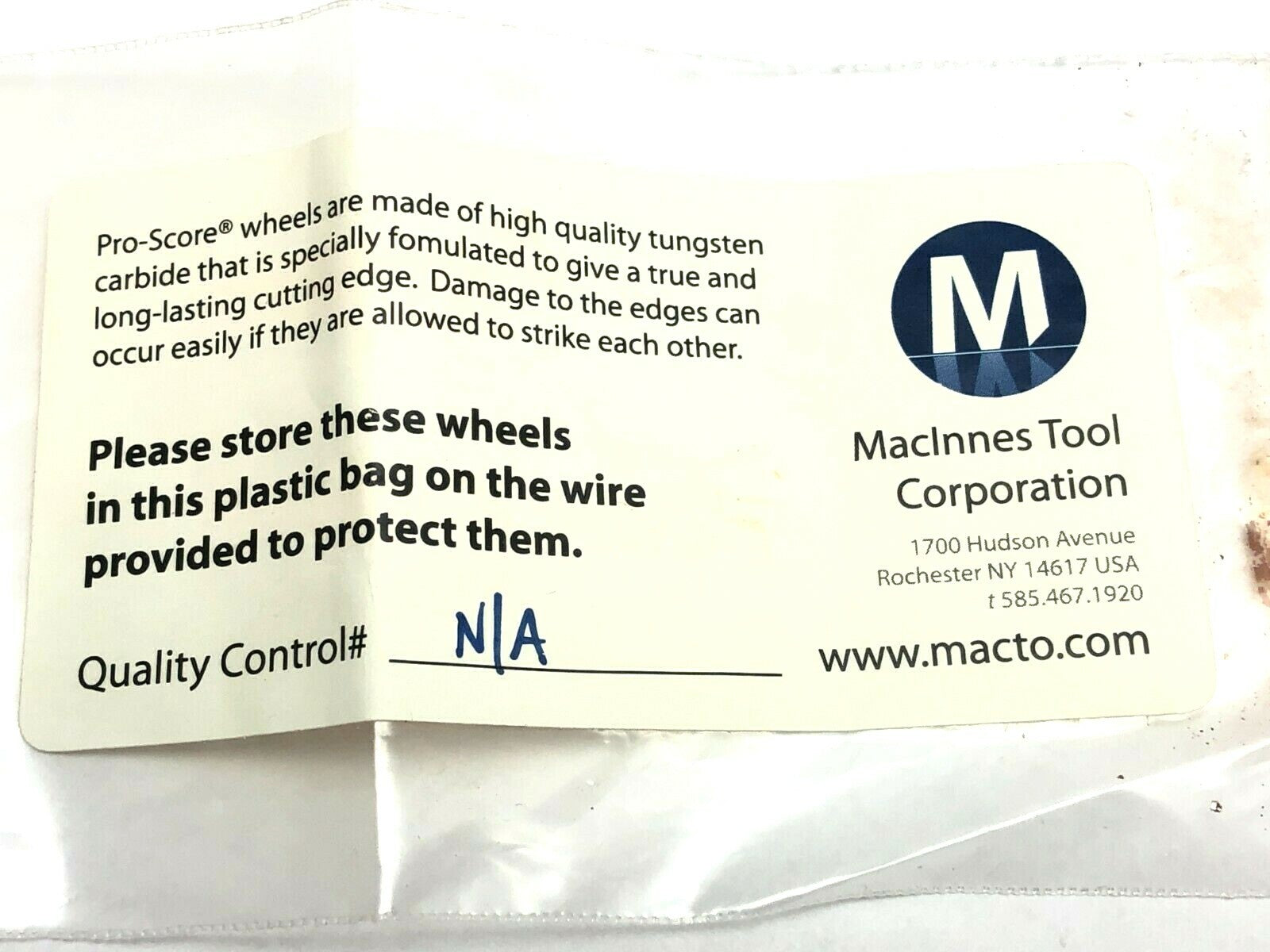 W220-732-140 | Macto Pro-Score Carbide Cutting Wheel Kit 140 Degree 7/32" - New – Open Box - Maverick Industrial Sales