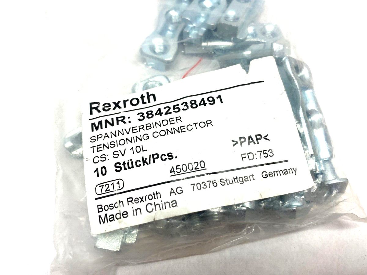 3842538491 | Bosch Rexroth Tensioning Connector SV 10L PKG OF 10 - New - Maverick Industrial Sales