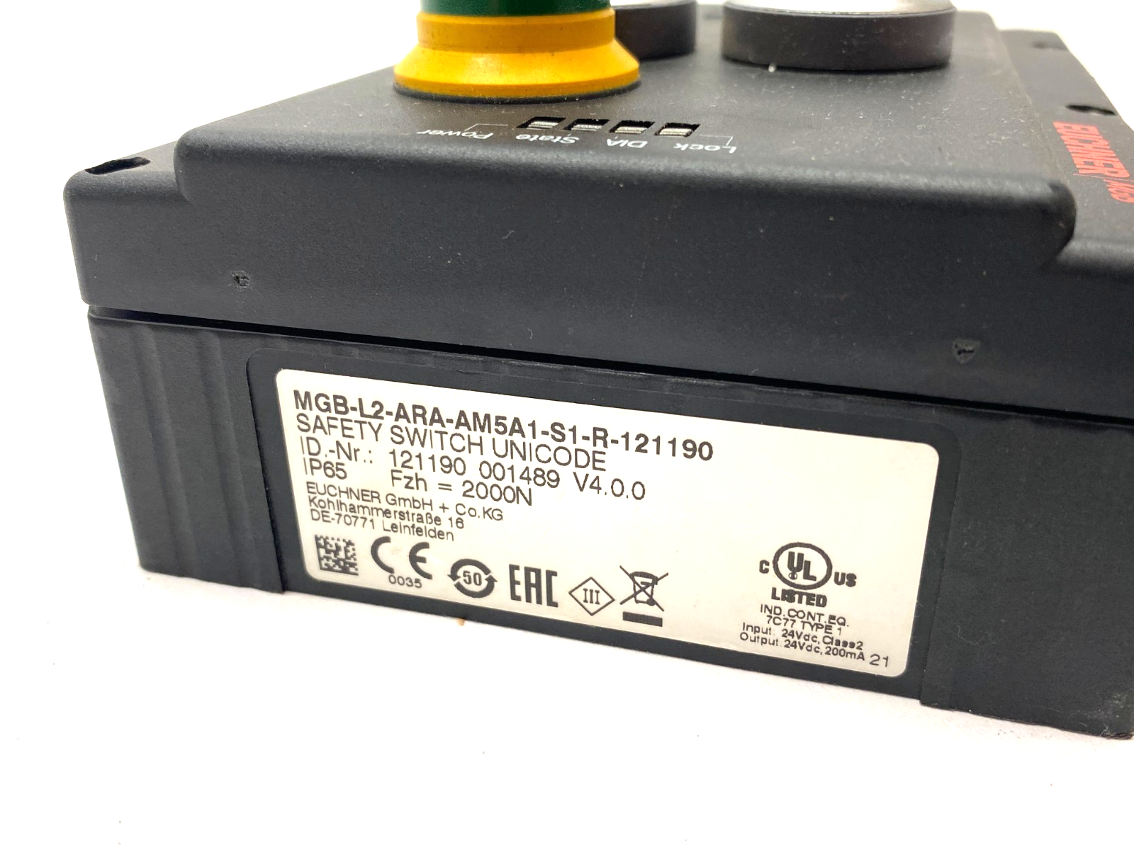 Euchner MGB-L2-ARA-AM5A1-S1-R-121190 Unicode Safety Switch Locking Module 121190 - Maverick Industrial Sales