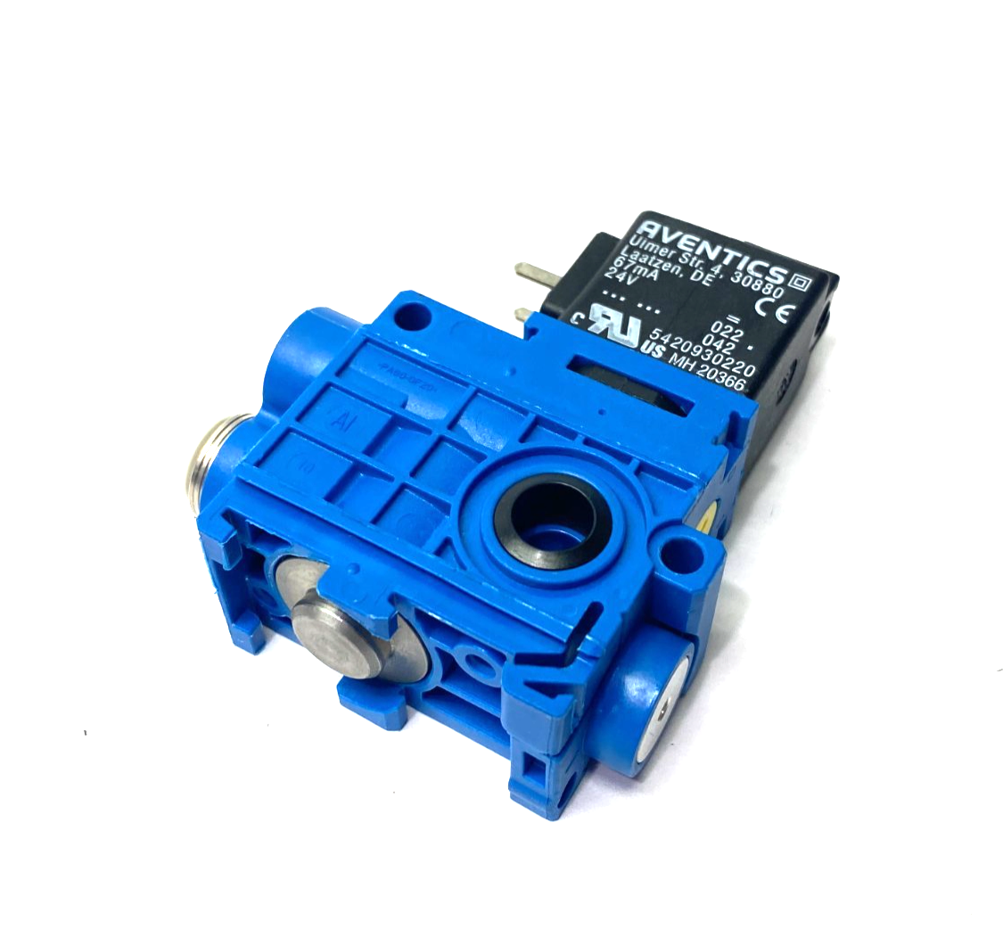 Aventics 5792500320 Pneumatic Stacking Valve V579-3/2NC-D014-024DC-04-RV4-USA - Maverick Industrial Sales
