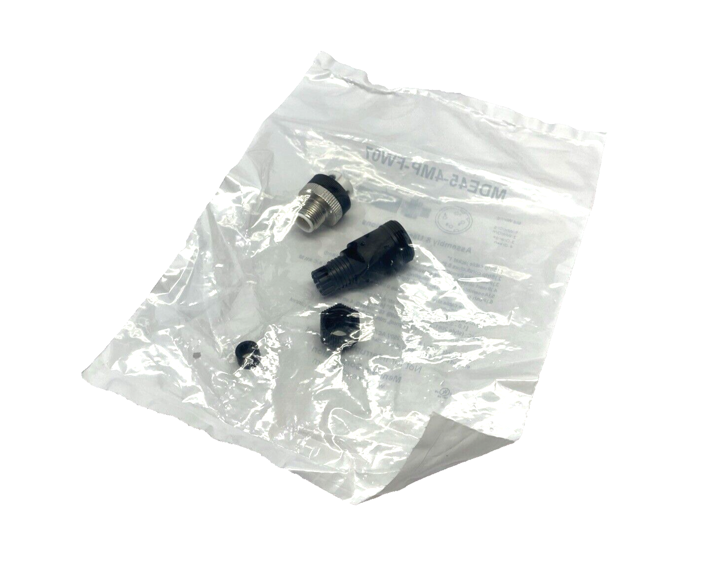 Mencom MDE45-4MP-FW07 Field Wireable Connector M12 Male 4-Pin D-Code, PG07 - Maverick Industrial Sales