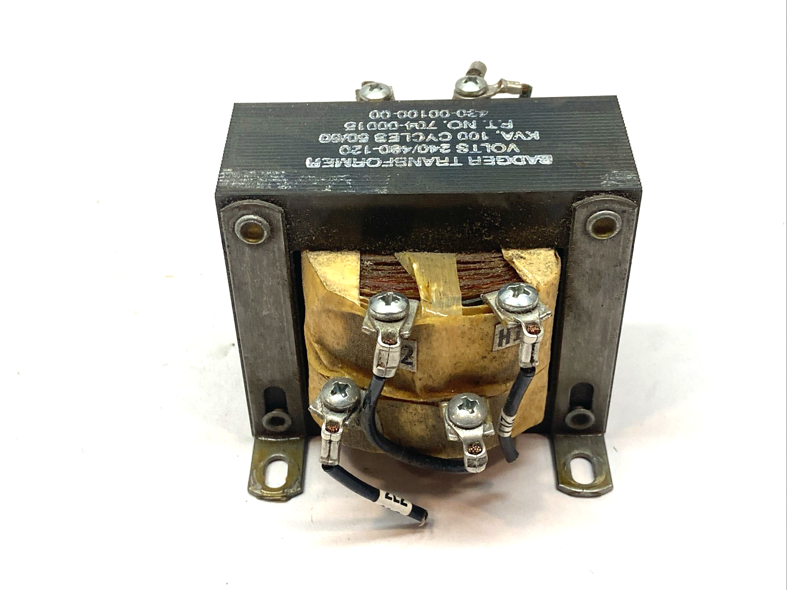 Badger 704-00015 Single Phase Control Transformer 0.100kVA 240/480V to 120V - Maverick Industrial Sales