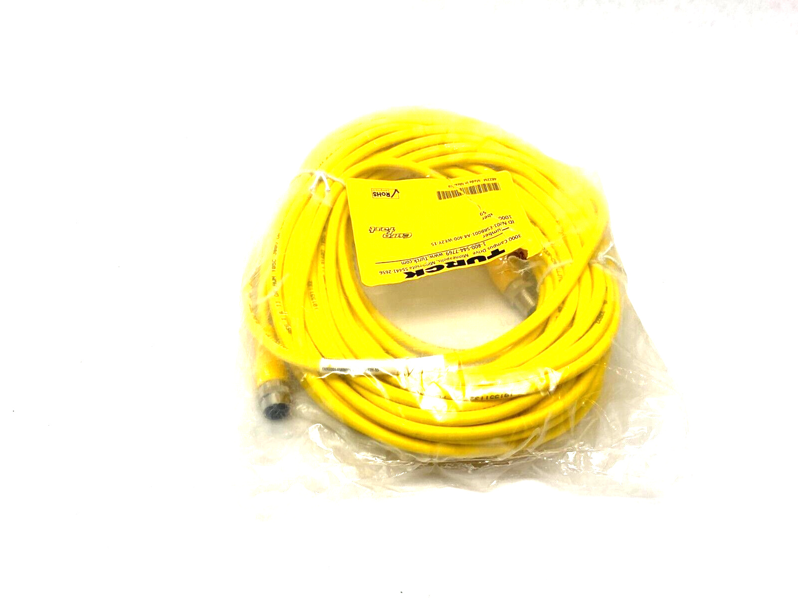 Turck EKRB001-ESRB001-A4.400-WE2Y-15 Eurofast Double Ended M12 Cordset 100034659 - Maverick Industrial Sales