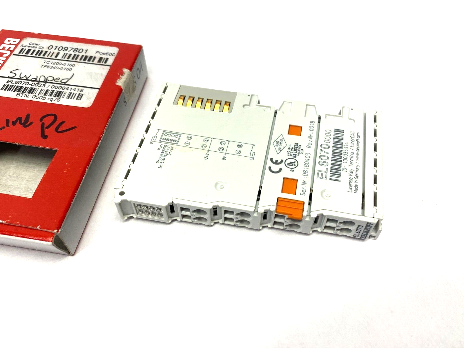 Beckhoff EL6070 License Key EtherCAT Terminal for TwinCAT 3.1 - Maverick Industrial Sales