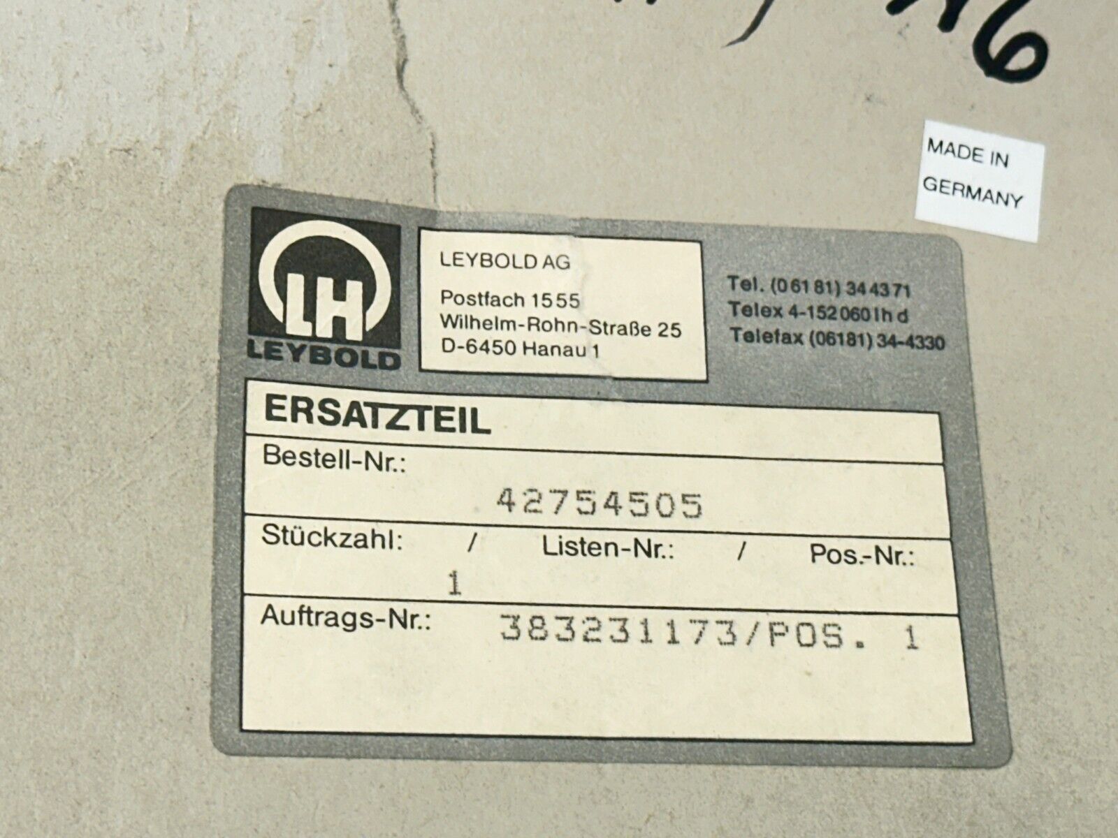 Leybold 42754505 TRW02 Slot In Card 4.275-2973/A - Maverick Industrial Sales